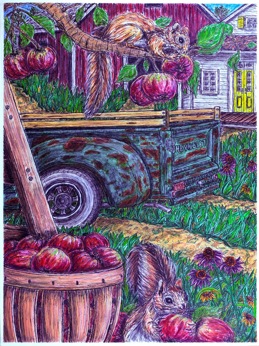 Expressive Animal Watercolour By Kim Jones Miller, 18 X 24", Lunchtime, Original Artwork