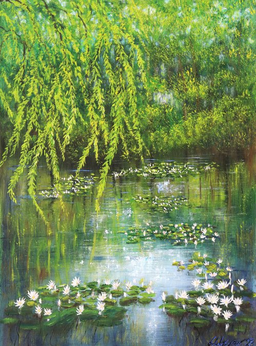 Water lilies pond by Ludmilla Ukrow