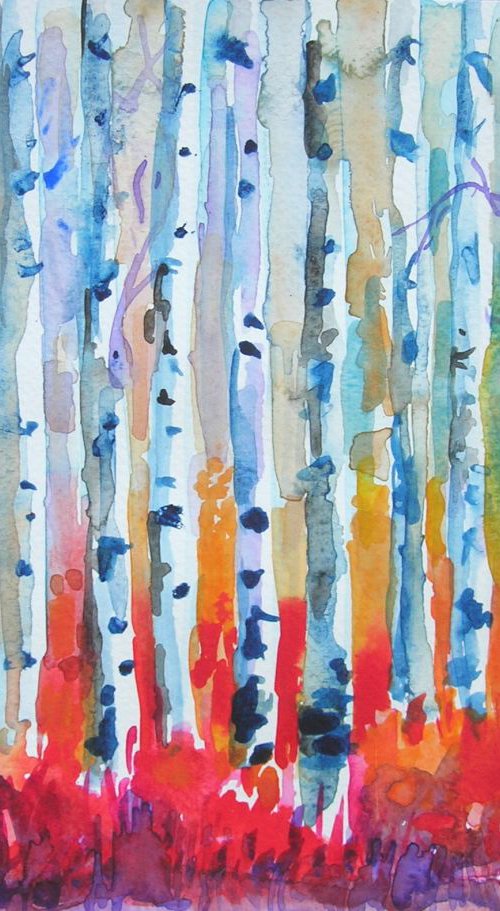 Birch tree forest by Maja Grecic