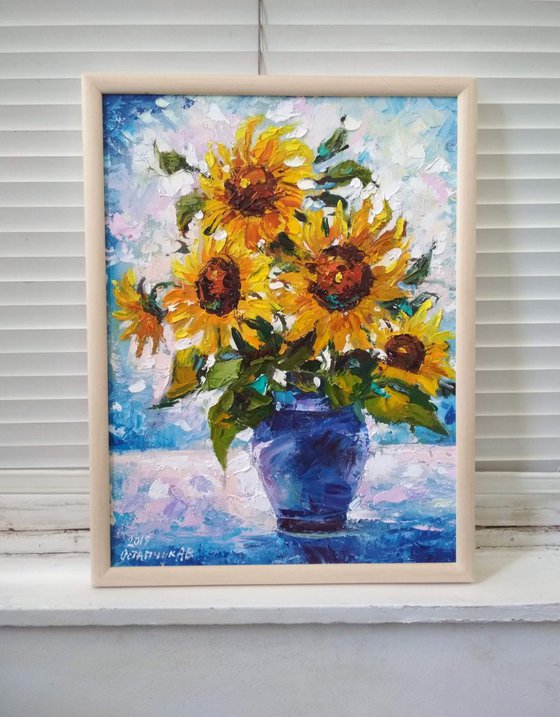 Still life wth sunflowers.