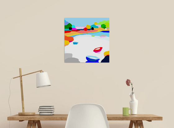 Boats (pop art, seascape)