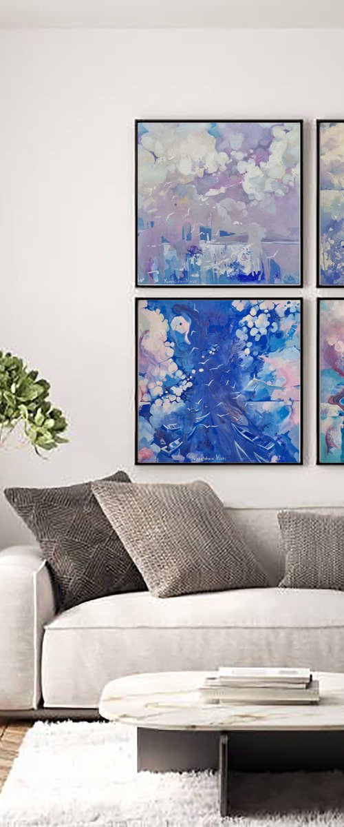 Sea. Spilled Sky. Set by Natalia Yampolskaia