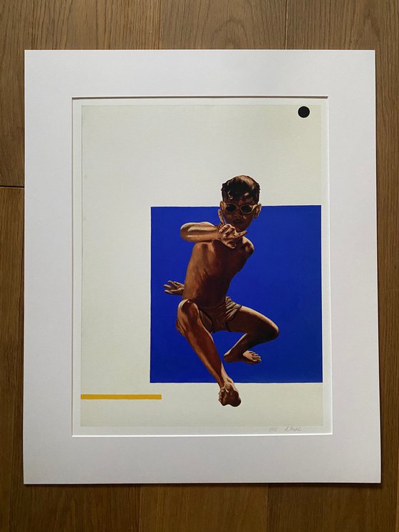 Golden boy on blue Limited edition of 10
