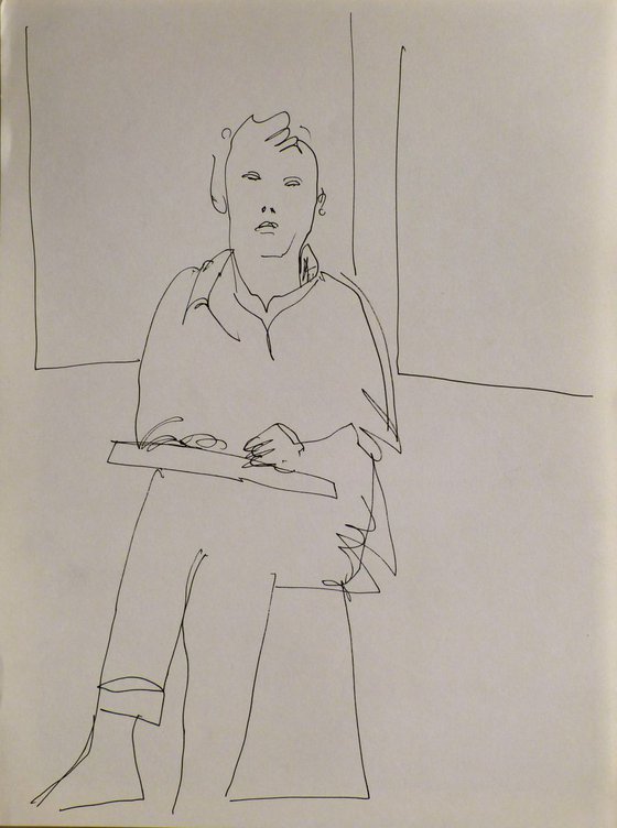 Self-portrait, Passage Charles-Albert, #7, 32x24 cm