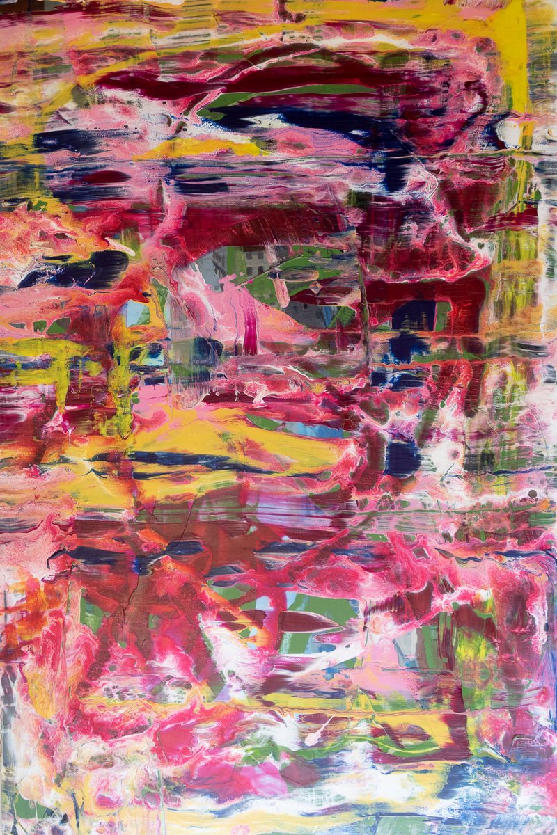 Expressive Abstract Acrylic Painting By Km Arts, 24 X 36", A State Of Equilibrium, Original Artwork