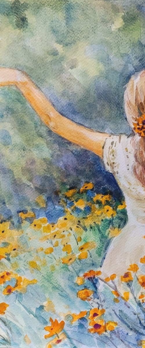 Yellow Daisy by QI Debrah