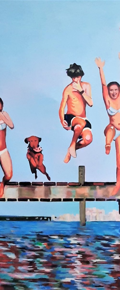 Jump / 100 x 100 x 3 cm by Alexandra Djokic