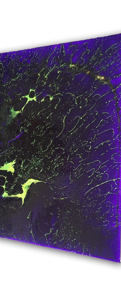 "Deep Space" - Original Abstract PMS Fluid Painting - 16 x 20 inches by Preston M. Smith (PMS)
