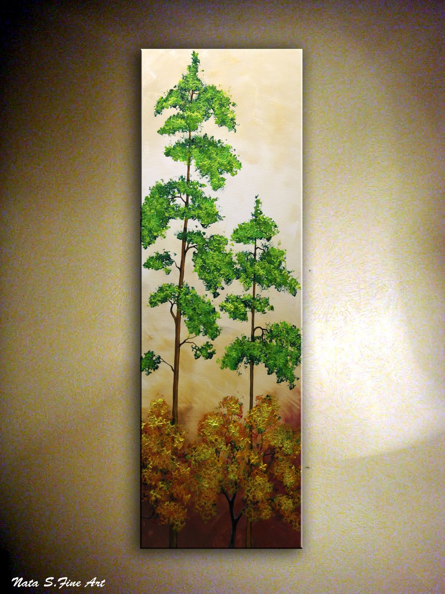 The Pine Trees Painting by Nataliya Stupak