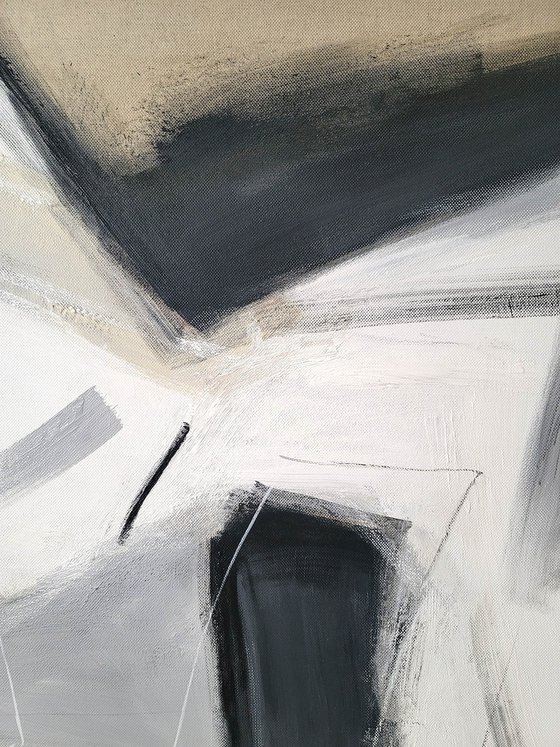 Black, canvas. Creation, 120x100cm