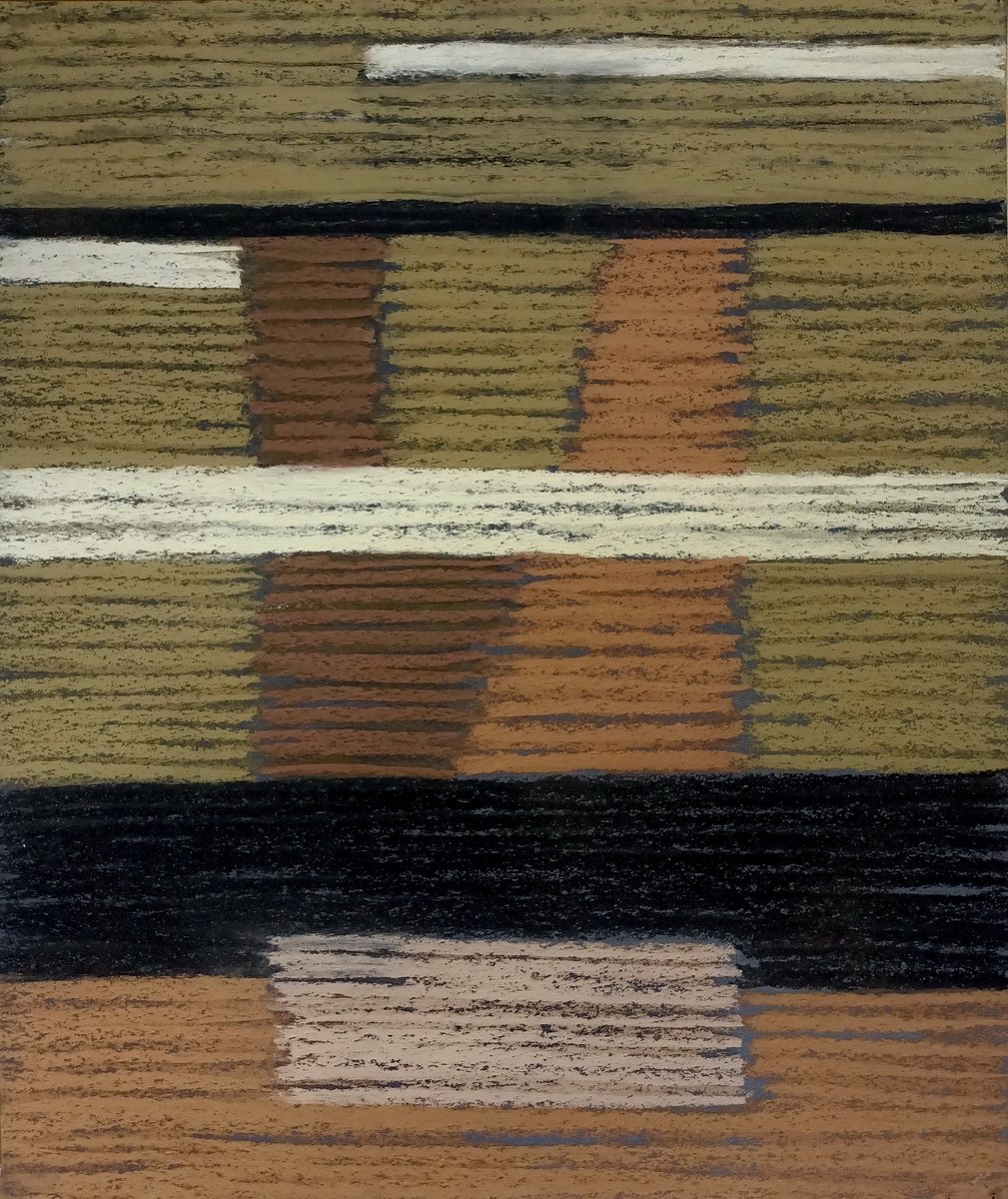 Abstract monochrome pastel 1 by Evgen Semenyuk