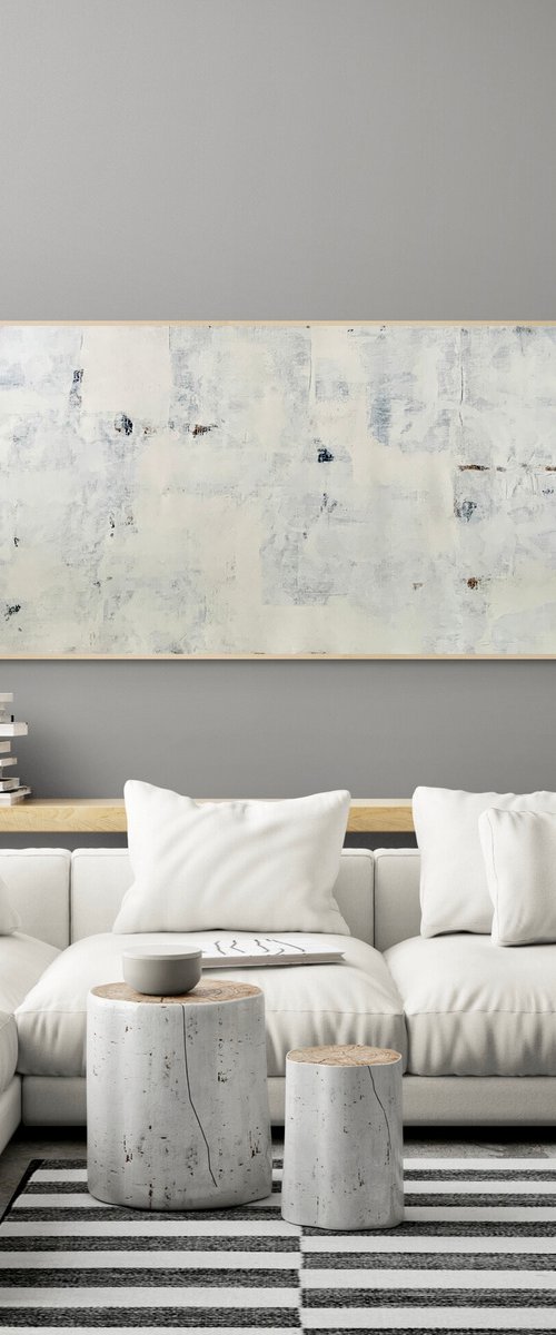 Abstraction no. 1021 XXL black and white by Anita Kaufmann