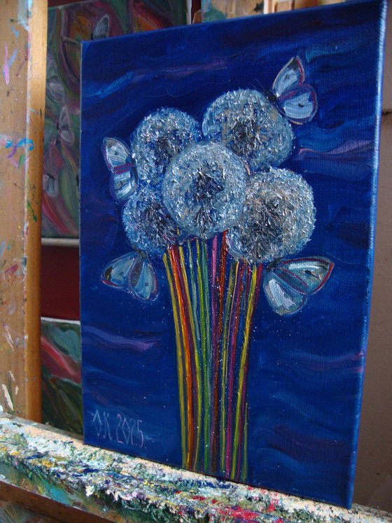 Sparkling dandelions