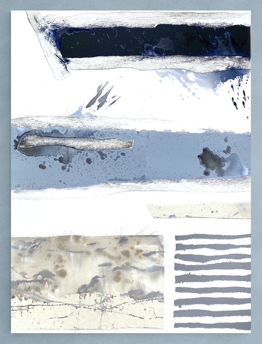 Abstract Painting By Cristina Dalla Valentina, 24 X 31, Strata /8, Original Artwork