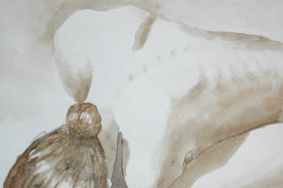 Watercolor Nude Study
