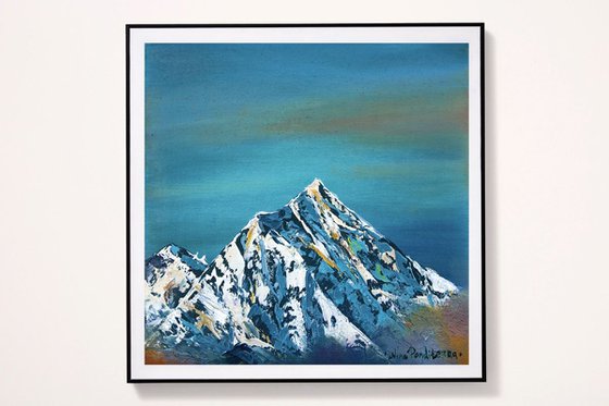 Everest sky- original oil painting on stretched canvas