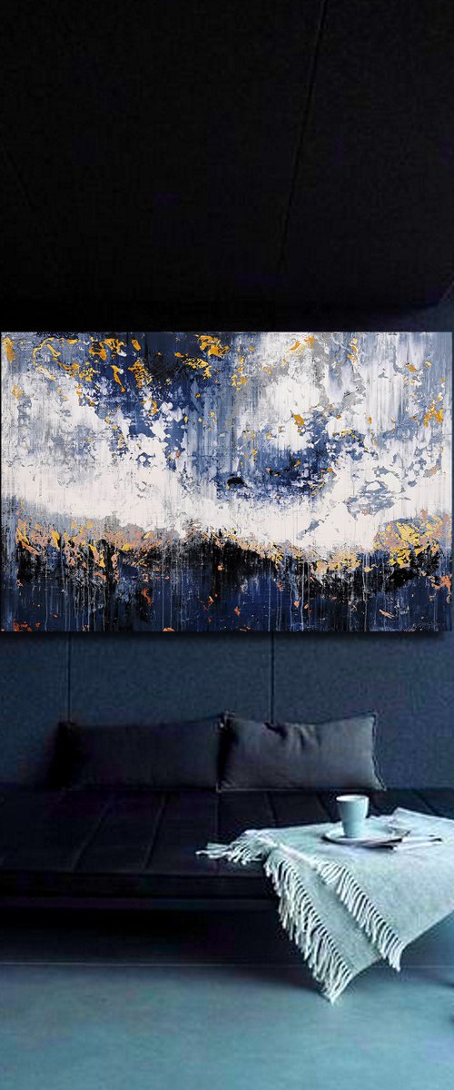 150x100cm. / abstract painting / Abstract 2194 by Alex Senchenko