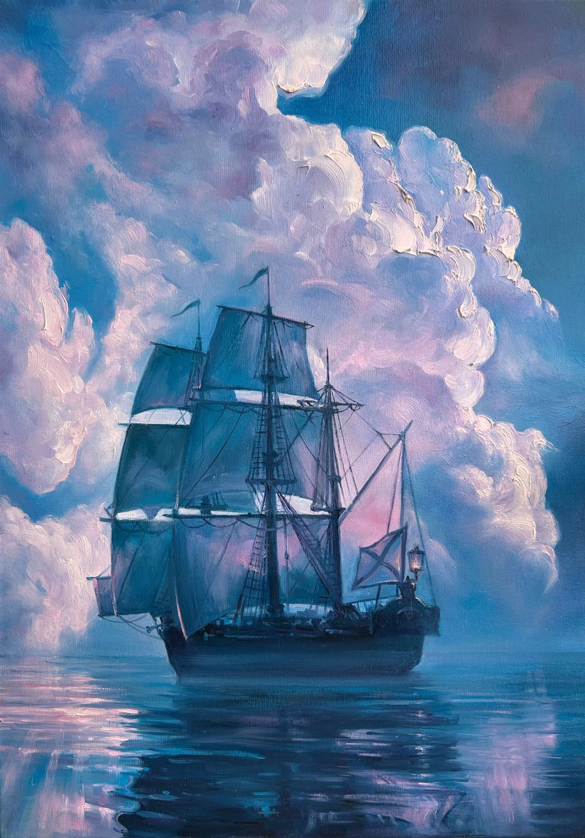 The Silent Crossing By Artem Grunyka, 20 X 28, Artwork For Sale On Artfinder