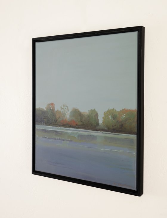 Autumn Fog 22x26" 56x66 cm Framed Contemporary Art by Bo Kravchenko