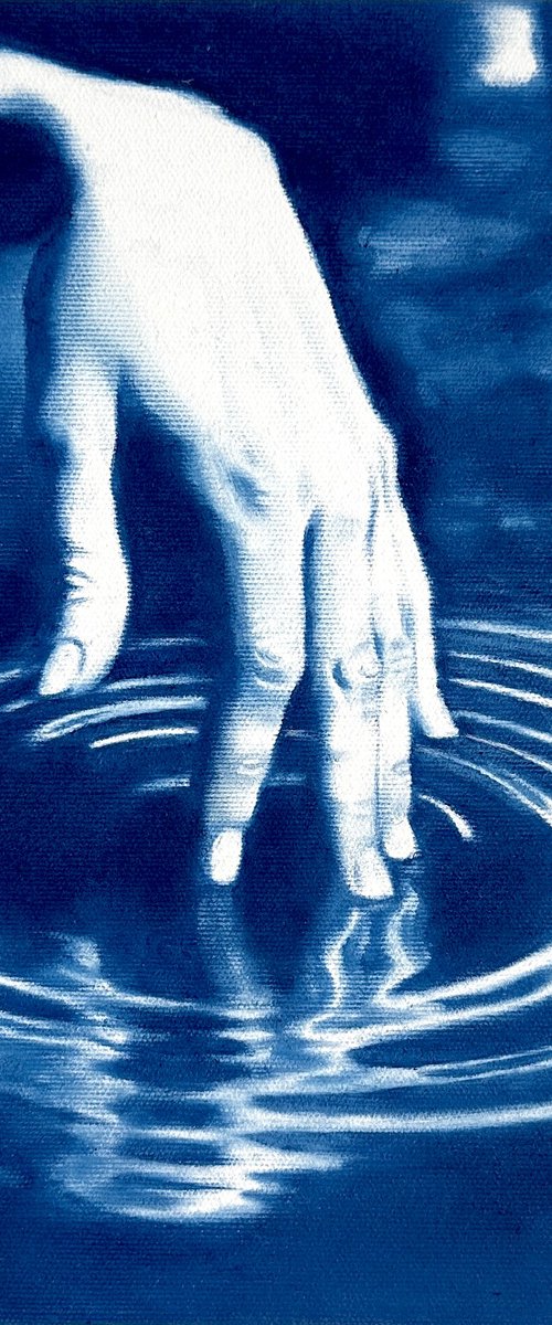 Still Waters Run Deep Hand and Water-Ripples by Julia Shilo