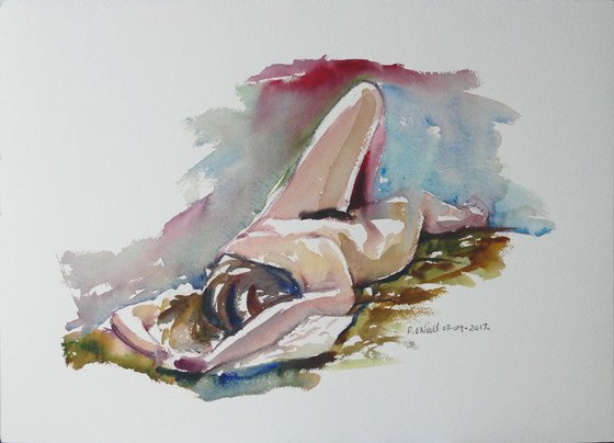 Reclining female nude