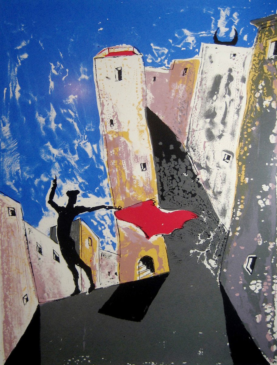 Cityscapes Screenprint By Graham Cooke, 13 X 17, The Red Cape, Original Artwork