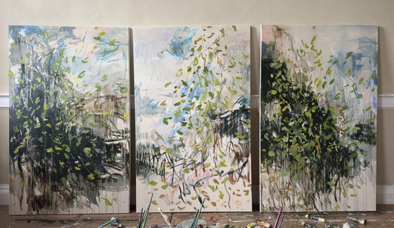 Long walks. Triptych.