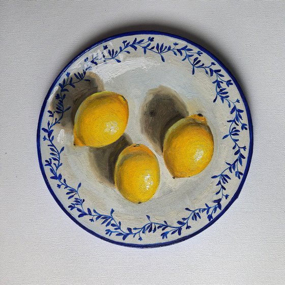 Lemons on plate