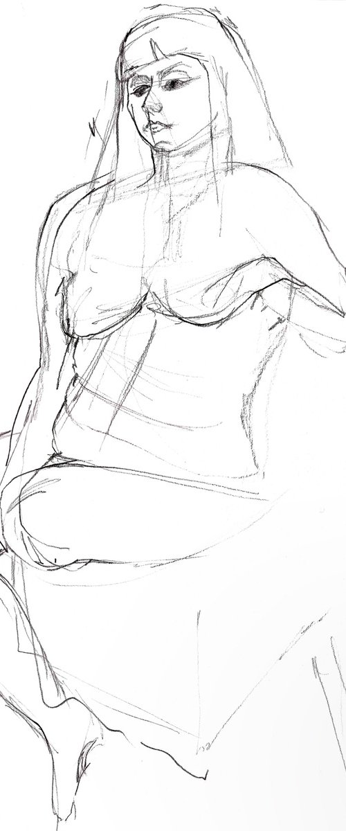 Study 06; Figure Drawing by Elizabeth Anne Fox
