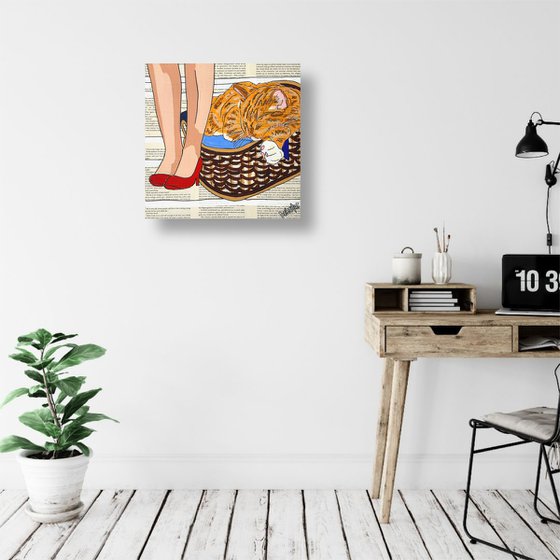 Cat Capers Laundry 3 30cm x 30cm