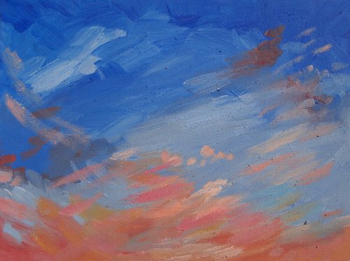 Abstract Sky - 9 x 12 by Kitty  Cooper