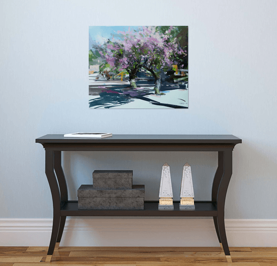 Spring Painting Sakura Blossom