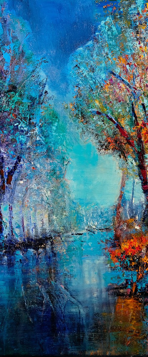 Die Bäume am Fluss by Annette Schmucker