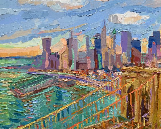 Brooklyn Bridge at Sunset NYC