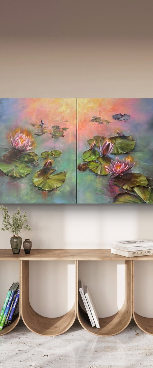 Lilies of Sunrise III & IV by Alesia Yeremeyeva