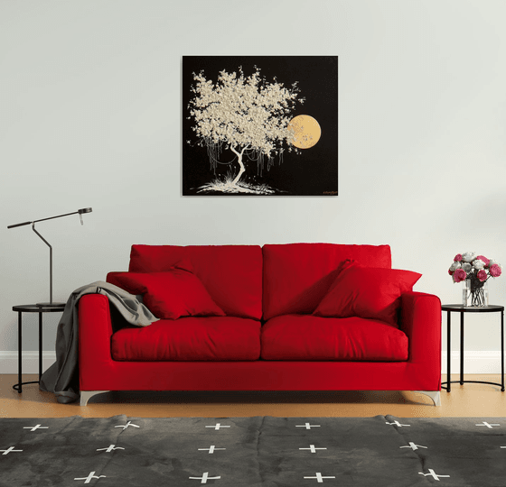 Blooming White Tree