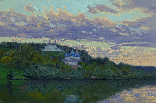 Sunset on the Klyazma River by Simon Kozhin
