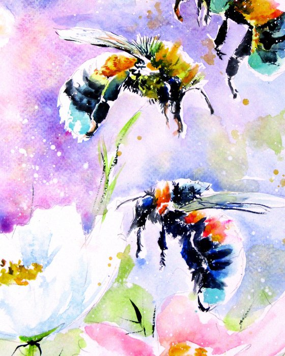 Bees and flowers III