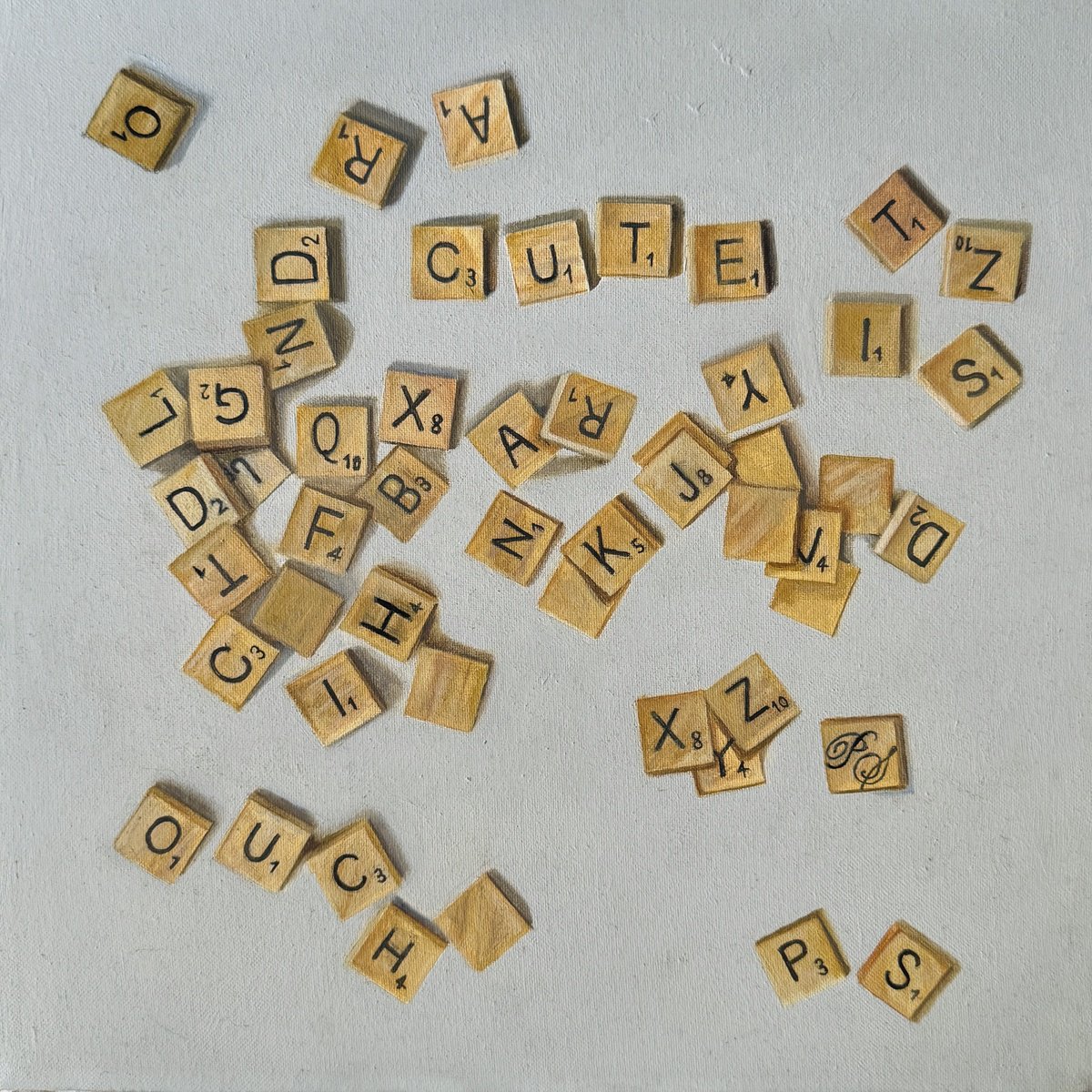 Photorealistic Still Life Oil Painting By Priyanka Singh, 12 X 12", C.u.t.e, Original Artwork