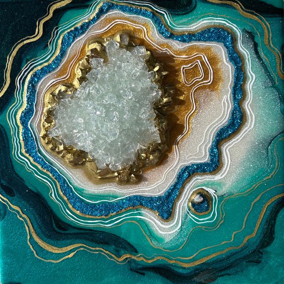 Malachite turquoise stripe