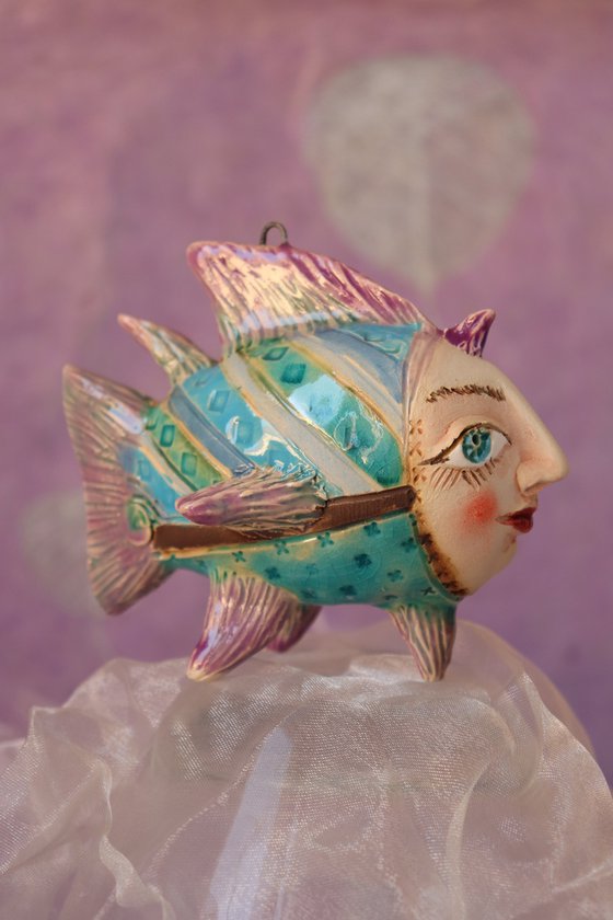 Blue Sky Fish 2021. Tiny  sculpture