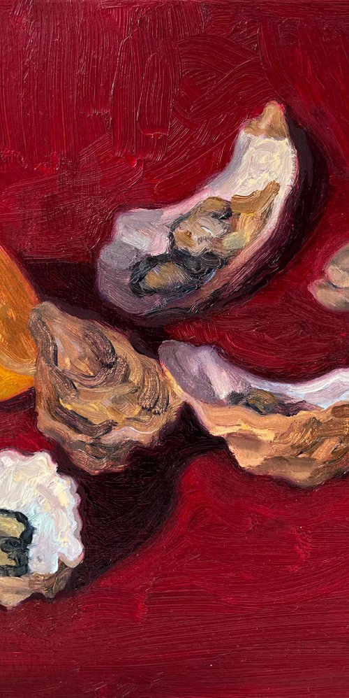 Still Life with oysters by Elina Arbidane