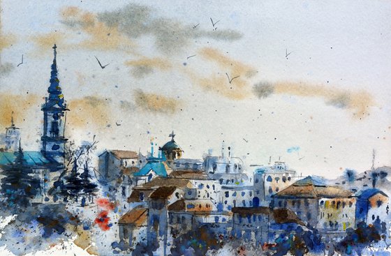 Belgrade warm roofs vista 17x25 cm 2021