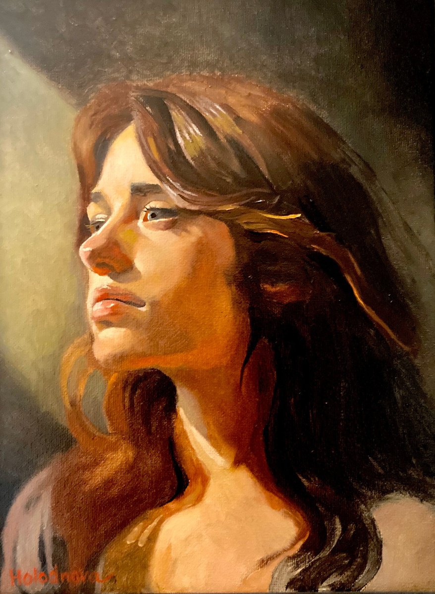 Photorealistic Portrait Oil Painting By Tatyana Holodnova, 11 X 14", Bella Italia