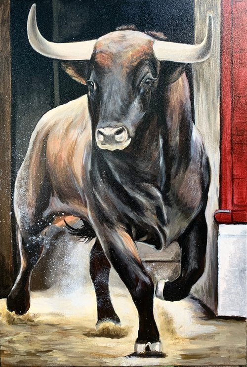 A ferocious bull by Anzhelika Klimina