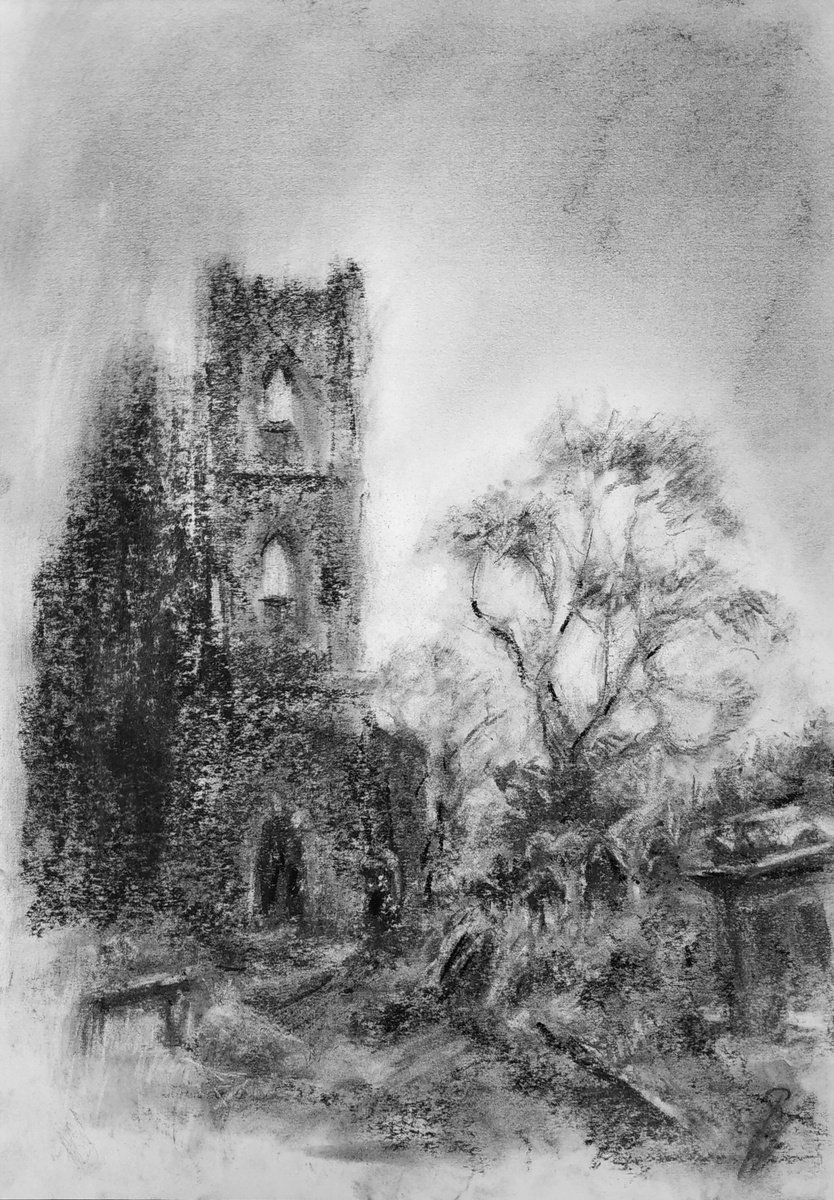 Sketch Innishannon Tower & Graveyard by SBBoursot