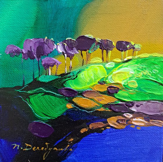 Abstract landscape painting