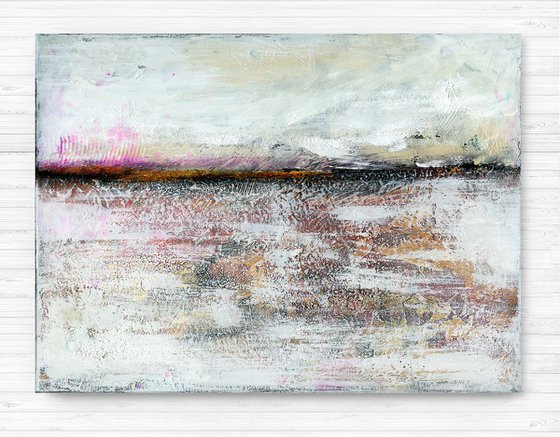 A Tranquil Journey 5 - Textural Abstract Painting by Kathy Morton Stanion