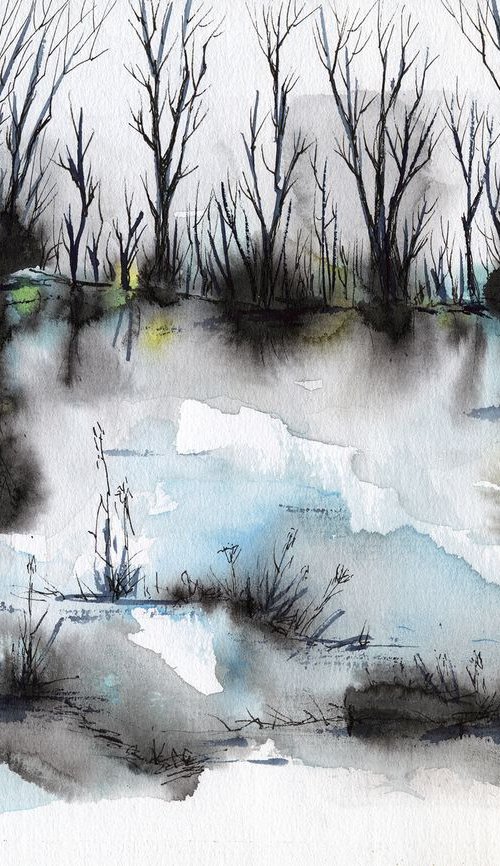 Frozen lake by Aniko Hencz