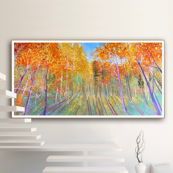 Aspens forest in autumn 60-120cm